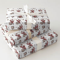 Drumming Santa Claus Gift Wrap, Drummer Santa Christmas Wrapping Paper, Vintage Musician Wrapping Paper, Drummer Holiday Wrapping Paper