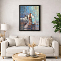 Religious Christmas Canvas Print, Joseph and Mary Journey to Bethlehem Canvas, Christian Nativity Canvas Art, Holy Family Canvas Wall Decor