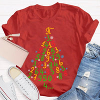Festive Math Teacher T-Shirt, Christmas Tree Mathematics Shirt, Holiday Math Graphic Tee, Christmas School Shirt, Present for Math Students