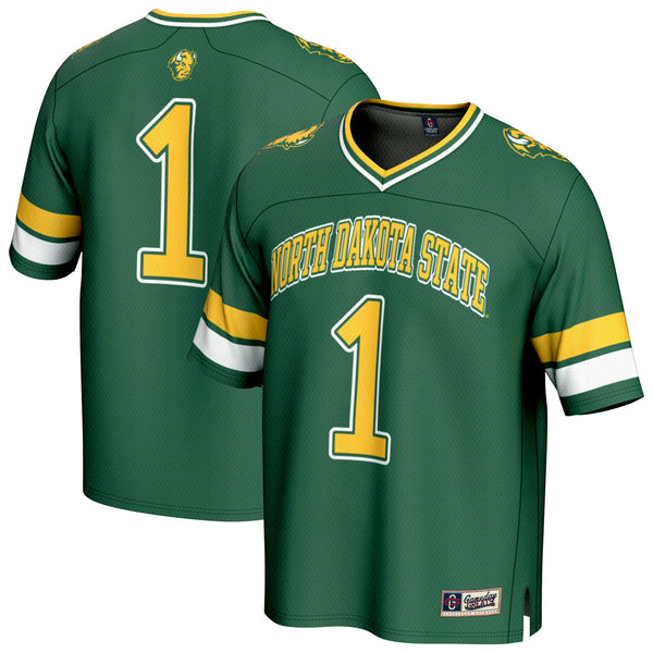 #1 NDSU Bison Lightweight Collegiate Football Fashion Jersey - Green