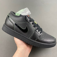 Low Top Sneakers, Black Green Colorway, Lace Up Design, Casual Gift for Sneaker Fans