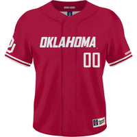 Oklahoma Sooners NIL Pick-A-Player Lightweight Baseball Jersey - Crimson