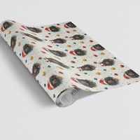 Santa Hat Reindeer Dog Gift Wrap, Cocker Spaniel Christmas Wrapping Paper, Adorable Puppy Present Wrap, Holiday Dog Lover Present Packaging Roll