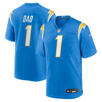 Los Angeles Chargers Number 1 Dad Powder Blue Game Jersey
