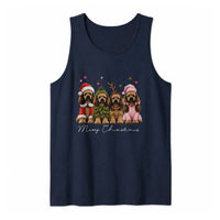 Merry Christmas Dog Tank, Christmas Cocker Spaniel Tank Top, Retro Santa Dog Sleeveless Tee, Holiday Dog Mom Tank Top, Xmas Present
