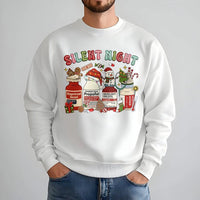 Medical Holiday Sweatshirt, Silent Night Nurse Christmas Sweatshirt, ICU Doctor Crewneck Sweatshirt, Humorous Nurse Sweater, Healthcare Present