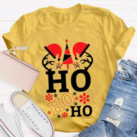 Ho Ho Ho Santa Hat Holiday T-Shirt, Science Teacher Christmas Shirt, Humorous Science Educator Tee, Adorable Chemistry Xmas Present Shirt