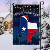Santa Hat Lone Star Lawn Flag, Texas Merry Christmas Yall Garden Flag, Double-Sided Holiday Yard Decor, Texas Christmas Porch Banner