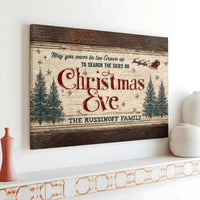 Christmas Quote Canvas Print, May You Never Be Too Grown Up Santa Canvas Wall Art, Vintage Holiday Canvas, Family Christmas Wall Decor Present