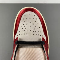 Low Top Sneakers, Red Black Beige Colorway, Lace Up Design, Casual Gift for Sneaker Fans
