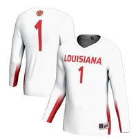 #1 Louisiana Ragin' Cajuns Lightweight Volleyball Jersey - White