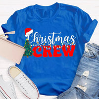 Festive Trees and Lights Graphic Shirt, Christmas Crew T-Shirt, Matching Family Xmas Tee, Holiday Party Group Vacation Shirt