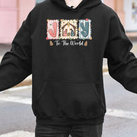 Nativity Scene Christmas Graphic Hoodie, Joy to the World Hoodie, Christian Religious Faith Sweatshirt, Holy Night Holiday Pullover Hoodie