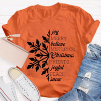 Holiday Snowflake T-Shirt, Christmas Snowflake Shirt, Winter Graphic Tee, Comfy Xmas Snowflake Shirt, Christmas Present for Women and Men