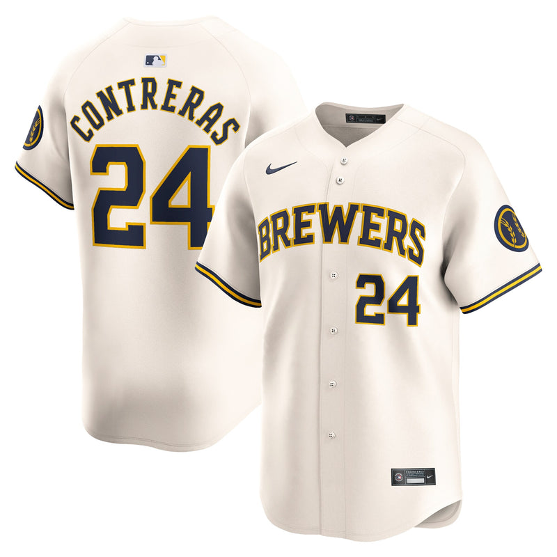 Milwaukee Brewers William Contreras Cream Home Limited Player Jersey