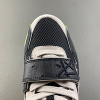 Low Top Sneakers, Neon Green Black Gray Colorway, Lace Up Design, Casual Gift for Sneaker Fans
