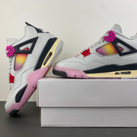 Sneakers, White Pink Green Colorway, Lace Up Design, Casual Gift for Sneaker Fans