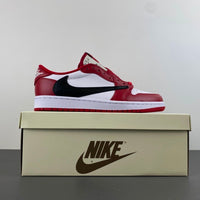 Low Top Sneakers, White Red Colorway, Reverse Hook Design, Lace Up Design, Casual Gift for Sneaker Fans