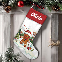 Adorable Holiday Cookie Christmas Stocking, Gingerbread Man Christmas Stocking, Festive Family Christmas Stocking, Winter Fireplace Home Decor