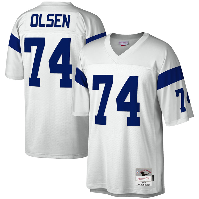 Los Angeles Rams Merlin Olsen White Legacy Replica Jersey