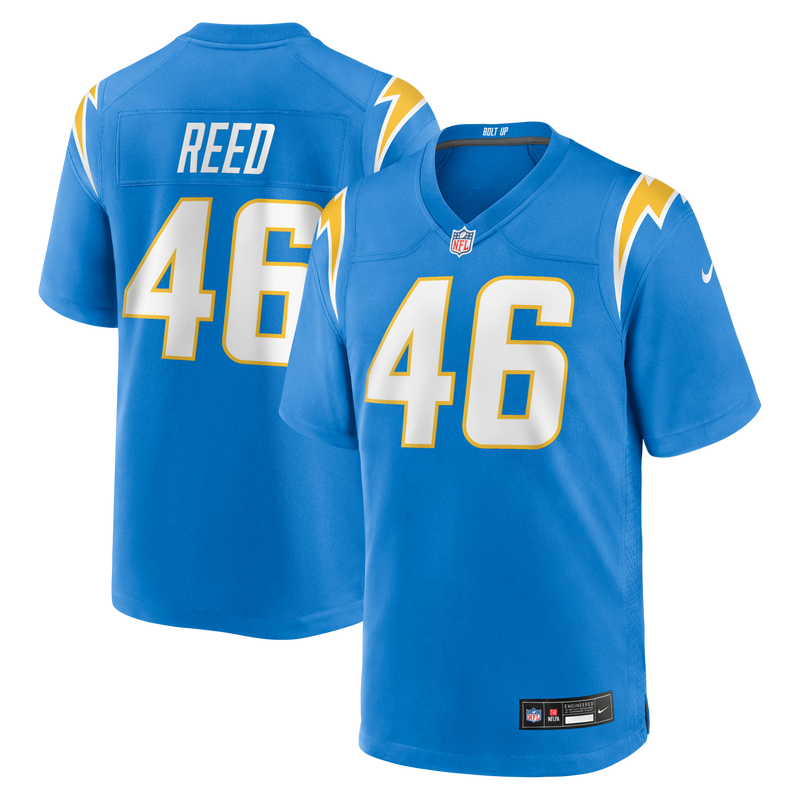 Los Angeles Chargers Nikko Reed Powder Blue Team Game Jersey