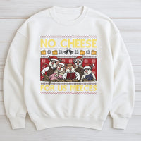 Ugly Christmas Mouse Sweatshirt, No Cheese for Us Meeces Sweatshirt, Humorous Holiday Crewneck, Adorable Xmas Graphic Sweatshirt, Holiday Present
