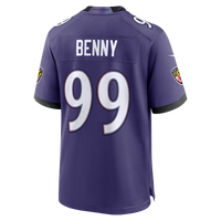 Baltimore Ravens Rayshaun Benny Purple Team Game Jersey