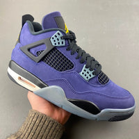 Retro Mid Top Sneakers, Purple Colorway, Lace Up Design, Casual Gift for Sneaker Fans