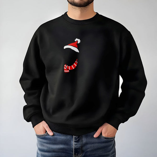 Santa Hat Pittie Holiday Sweater, Pitbull Christmas Sweatshirt, Dog Lover Xmas Crewneck, Adorable Dog Mom Pullover