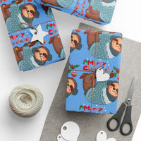 Adorable Holiday Animal Gift Wrap, Christmas Sloth Wrapping Paper, Humorous Xmas Sloth Wrapping Paper Roll, Festive Winter Gift Wrap Paper Roll