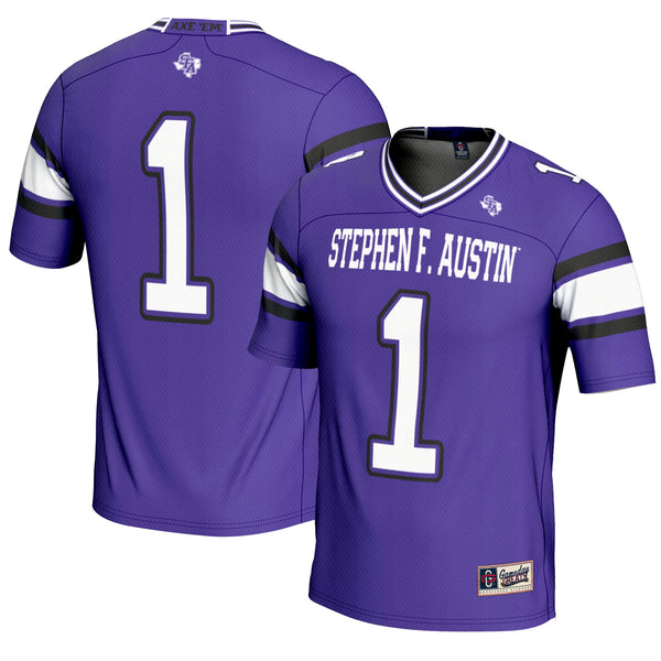 #1 Stephen F Austin Lumberjacks Endzone Football Jersey - Purple