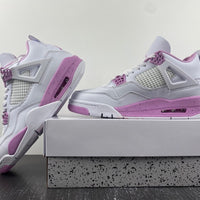 Sneakers, White Pink Colorway, Leather Footwear, Lace Up Design, Casual Gift for Sneaker Fans