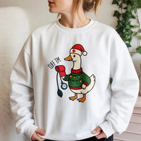 Humorous Cuff Em Goose Sweatshirt, Nurse Christmas Sweatshirt, Holiday Healthcare Worker Crewneck, Adorable Nursing Student Present, Xmas Sweatshirt