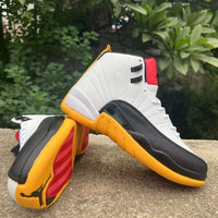 Sneakers, White Black Yellow Colorway, Lace Up Design, Casual Gift for Sneaker Fans