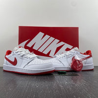 Low Top Sneakers, White Red Colorway, Lace Up Design, Casual Gift for Sneaker Fans