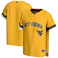 West Virginia Mountaineers Spirit Baseball Jersey - Gold