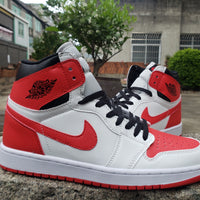 Sneakers, Red White Colorway, Lace Up Design, Casual Gift for Sneaker Fans
