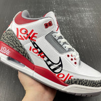 Sneakers, White Red Gray Colorway, Lace Up Design, Casual Gift for Sneaker Fans