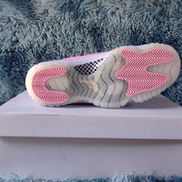 Low Top Sneakers, White Pink Colorway, Lace Up Design, Casual Gift for Sneaker Fans