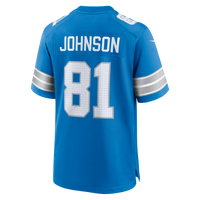 Detroit Lions Calvin Johnson Blue Team Retired Game Jersey