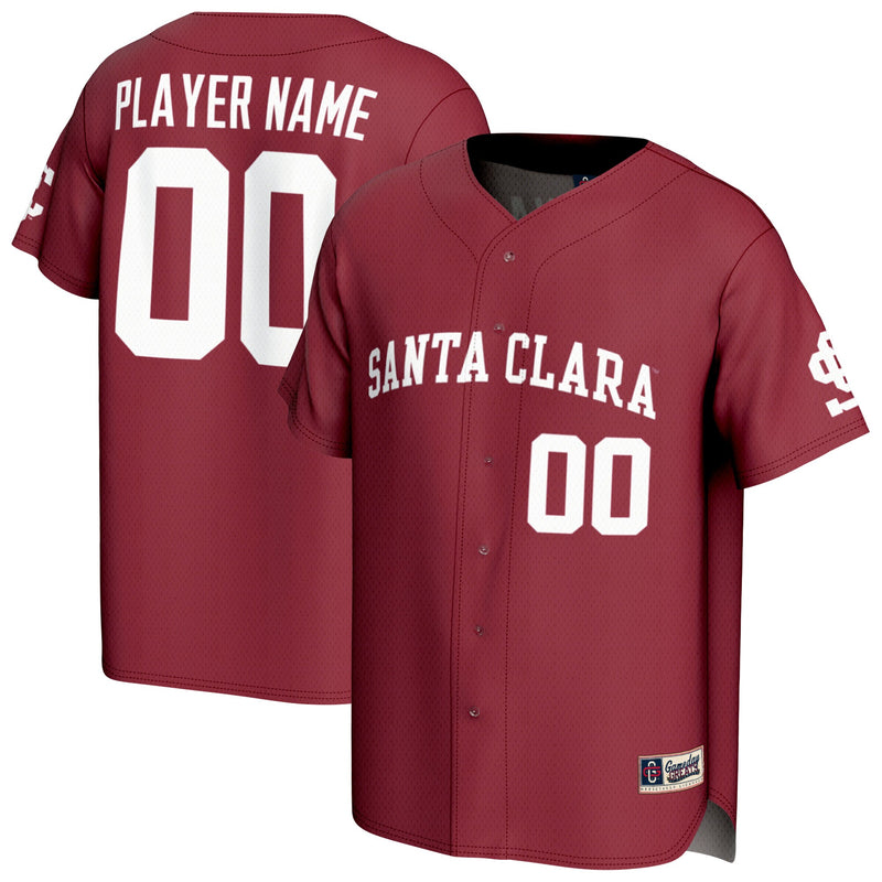Santa Clara Broncos Lightweight Collegiate Baseball NIL Pick-A-Player Fashion Jersey - Red