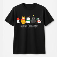 Adorable Festive Cat Holiday Shirt, Meowy Christmas T-Shirt, Humorous Cat Lover Christmas Shirt, Xmas Kitten Graphic Tee, Comfy Holiday Present