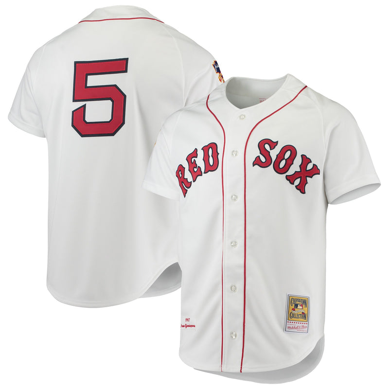 Boston Red Sox Nomar Garciaparra White 1997 Cooperstown Collection Authentic Jersey
