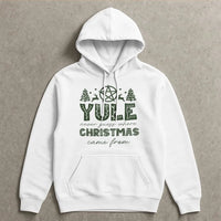 Winter Solstice Graphic Sweatshirt, Yule Pentagram Hoodie, Witchy Pagan Christmas Pullover, Wiccan Holiday Hooded Sweatshirt