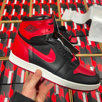 High Top Sneakers, Black Red White Colorway, Lace Up Design, Casual Gift for Sneaker Fans