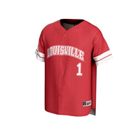 #1 Louisville Cardinals Lightweight Collegiate Baseball Fashion Jersey - Red