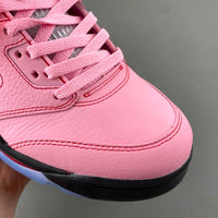 Low Top Sneakers, Pink Colorway, Leather Footwear, Lace Up Design, Casual Gift for Sneaker Fans