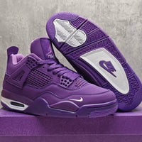 Mid Top Sneakers, Purple Colorway, Lace Up Design, Casual Gift for Sneaker Fans