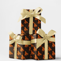 Religious Church Gift Wrap, Candlelight Mass Christmas Wrapping Paper, Bokeh Candle Holiday Wrapping Paper, Faith Christmas Wrapping Paper