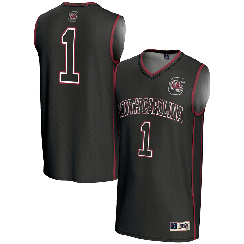 #1 South Carolina Gamecocks Lightweight Basketball Jersey - Black